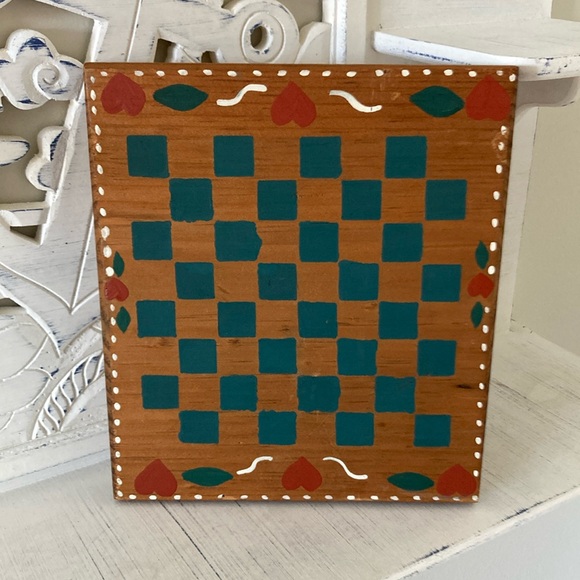 Handcrafted Wood Checkerboard. Checkers are included ❗️🏁 - Picture 3 of 5